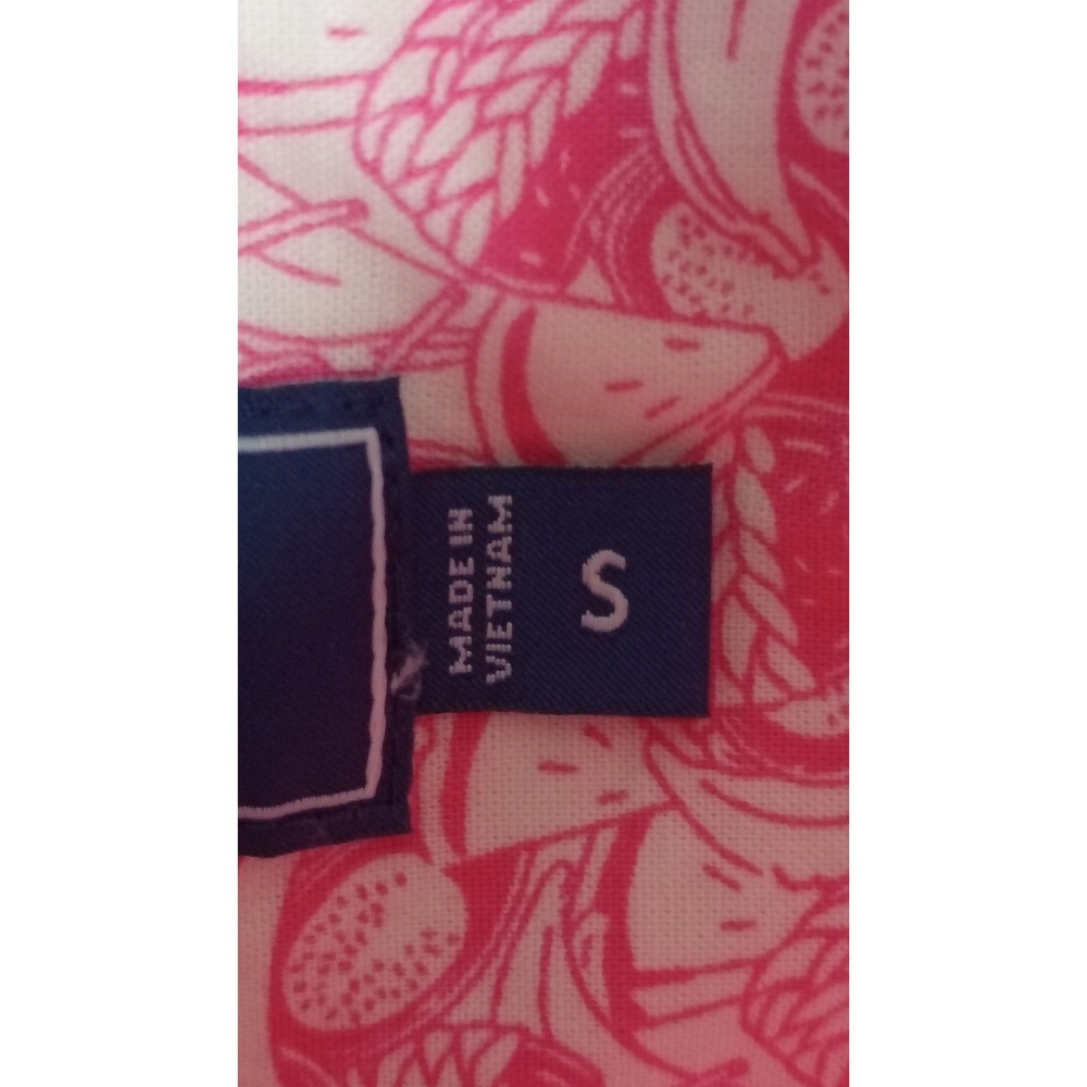Vineyard Vines Men's Short-Sleeve BVI Fruit Shirt Pink Size S - Picture 7 of 8